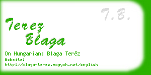 terez blaga business card
